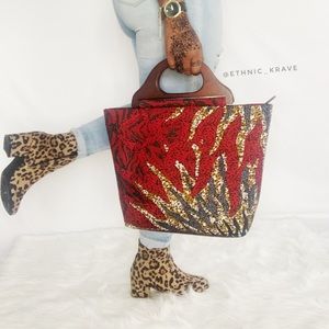 New Multi-color African inspired print bag